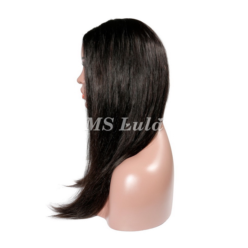 Virgin Human Hair Straight U Part Wigs - 图片 4